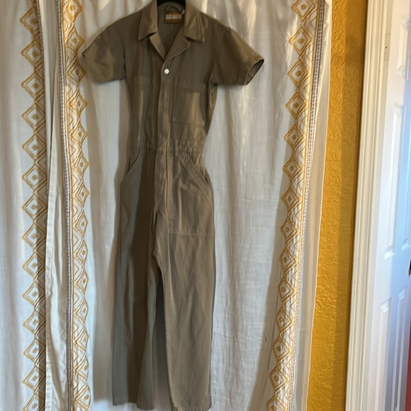 Big Bud Press Pants - Big Bud Press Shortsleeve Jumpsuit Taupe XXS